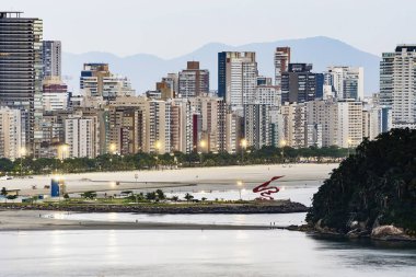 Gün batımında Santos Sp Brezilya