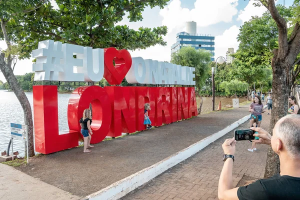 Karácsonyi totem Londrina Pr Brazília — Stock Fotó