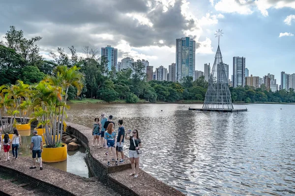 Lidé u jezera Igapo, Londrina Pr Brazílie — Stock fotografie