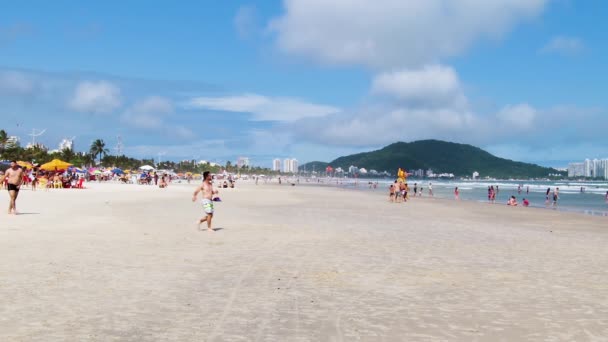 Praia da Enseada plajı, Guaruja Sp Brazil — Stok video