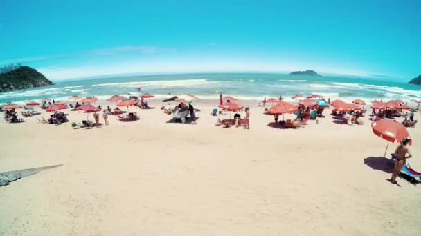 Guaruja Brasilien November 2019 Wunderschöner Brasilianischer Strand Der Paulista Küste — Stockvideo