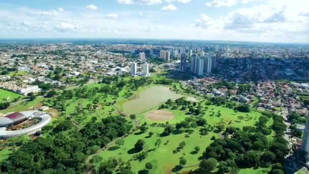 Campo Grande Brasil Marzo 2020 Vista Aérea Panorámica Ciudad Campo — Vídeo de stock