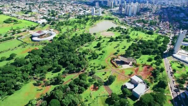 Campo Grande Brazil March 2020 Top Aerial View City Campo — Stock Video