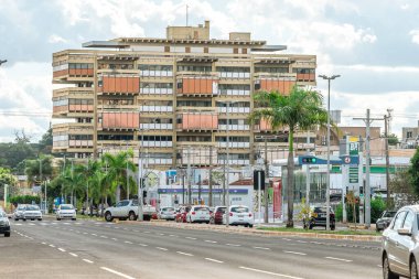 Campo Grande - MS, Brezilya - 30 Mart 2020: Fernando Correa da Costa Bulvarı 'ndaki Mato Grosso do Sul Kültür Vakfı. FCMS binası.