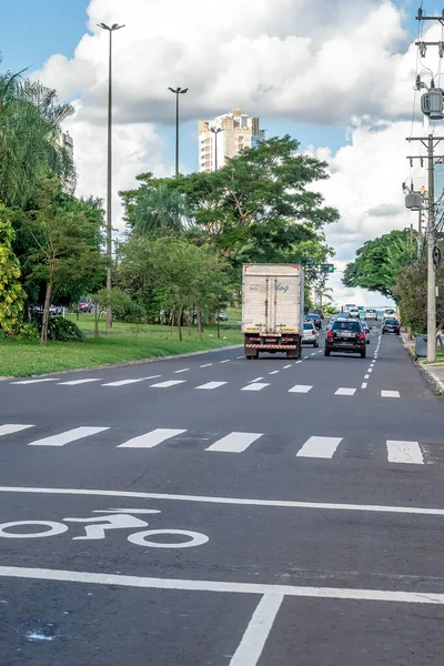 Campo Grande Brasil Marzo 2020 Lunes Avenida Afonso Pena Con — Foto de Stock