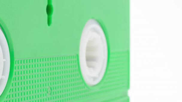 Кассета Кассетная Лента Green Vhs Видеодомофон — стоковое видео