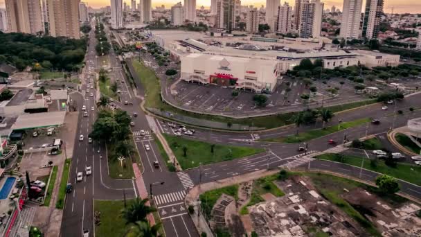 Кампу Гранди Бразилия Апреля 2019 Года Видео Задержкой Времени Авеню — стоковое видео