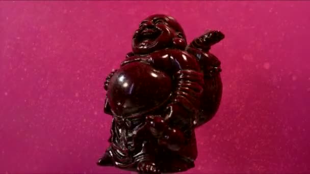 One Most Popular Characters Hotei God Happiness Communication Fun Prosperity — Stock Video