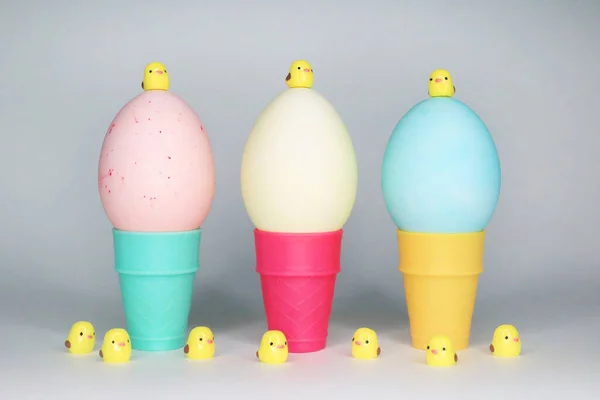 Mutlu Paskalyalar Renkli Paskalya Yumurtaları — Stok fotoğraf