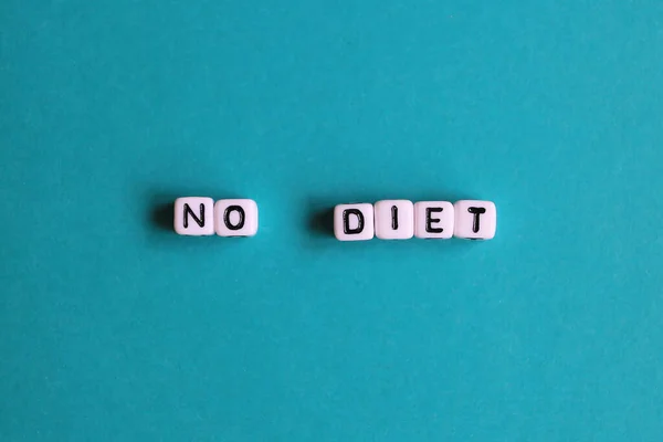 Diet Word Cubes Green Background — Stock Photo, Image