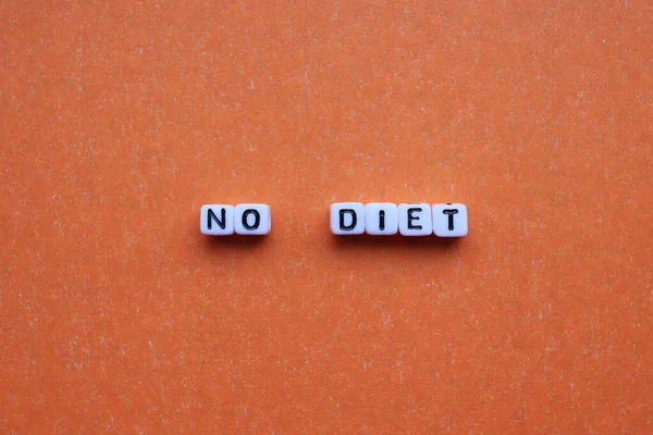 Diet Word Cubes Orange Background — Stock Photo, Image
