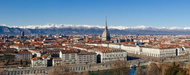 Kış panorama, Torino, İtalya