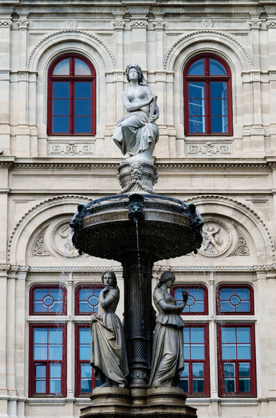 Vienna Opera House, detail of the fountains