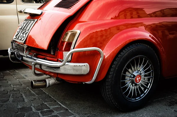Fiat 500 Abarth classic car in Turin — Stok fotoğraf
