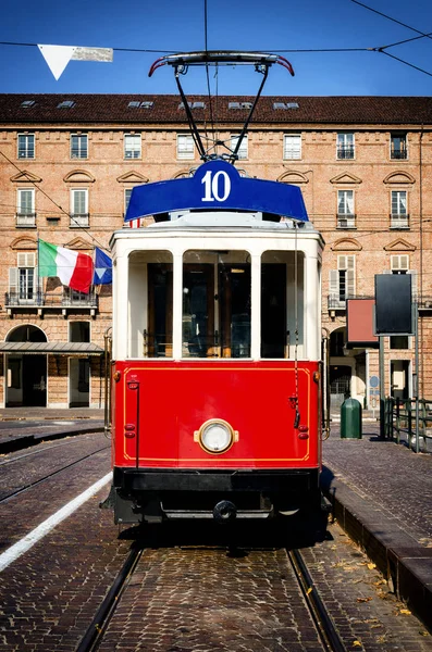 Torino (İtalya tarihi tramvay hattı) — Stok fotoğraf