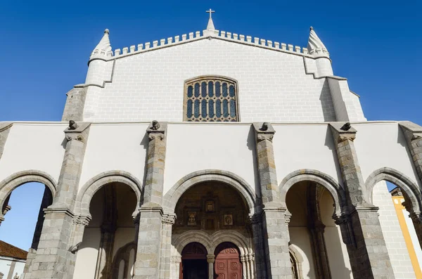 Buitenaanzicht Van Igreja Sao Francisco Kerk Van Sint Franciscus Evora — Stockfoto