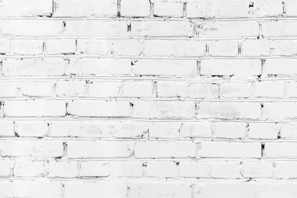 漆成白色的老式砖围墙或护栏纹理 grunge 背景 — 图库照片