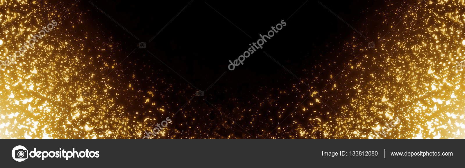 gold christmas lights abstract background panorama stock photo gold christmas lights background