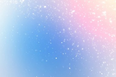 Mavi gökyüzü ve Noel kar veya parlak ışıklar arka plan