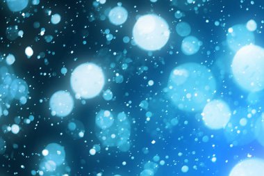 Kış soyut Mavi ışıklar. Noel arka plan