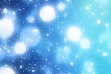 Noel arka plan. Parlak ışık veya bokeh ve mavi gökyüzü