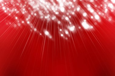 Kar ile kırmızı Noel arka plan daire glitter veya bokeh ışık pul. Yuvarlak ufuk parçacıklar