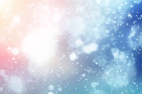 Αφηρημένα φόντο χιόνι του χειμώνα. Χριστούγεννα μπλε ουρανό και ήλιο — Φωτογραφία Αρχείου