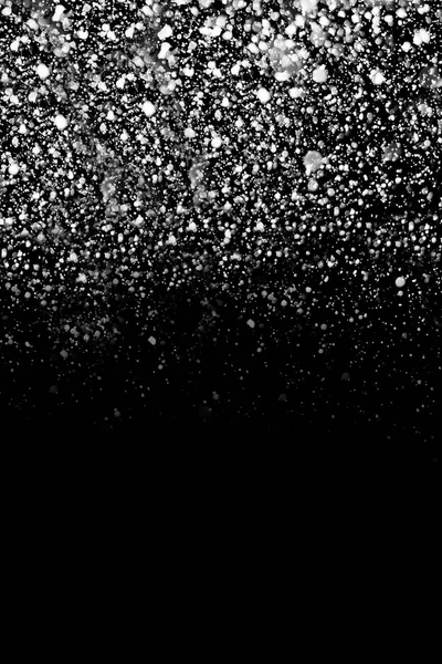 Snöflingor isolerad på svart bakgrund. Designelement — Stockfoto