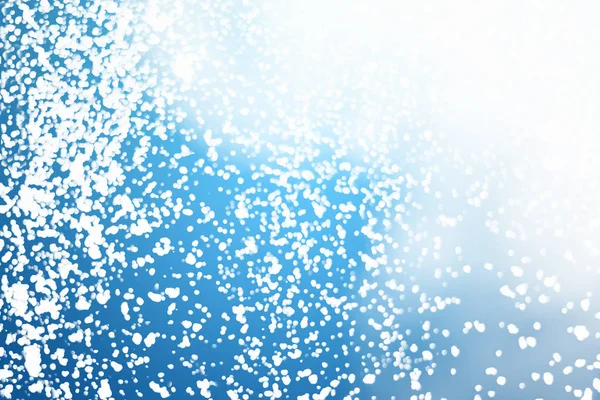 Jul snö på blå bakgrund — Stockfoto