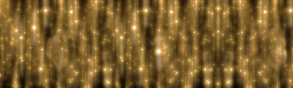 Altın glitter veya bokeh ışık ile karanlık Noel arka plan. Panoramik görünüm