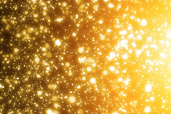 Gouden Kerstverlichting of bokeh. Abstracte achtergrond van de Winter — Stockfoto