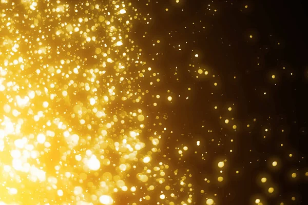 Luci di Natale d'oro. Sfondo astratto — Foto Stock