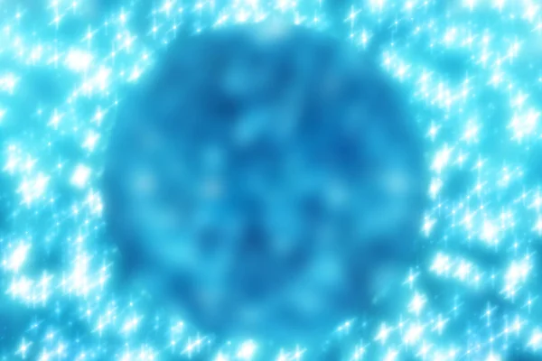 Noël abstraits lumières paillettes bokeh sur fond bleu. Particules rondes de cercle défocalisées — Photo