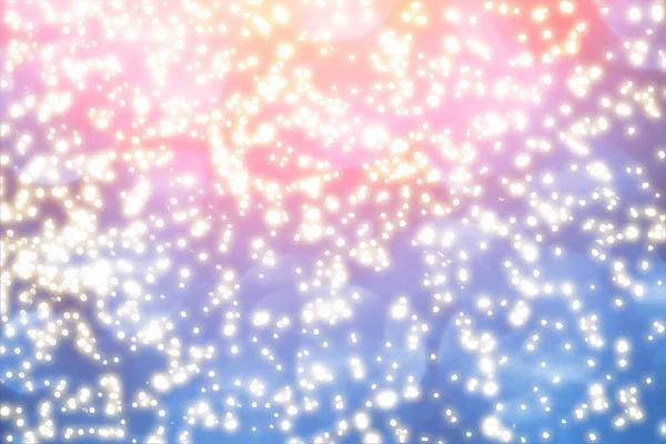Natal rodada bokeh dourado ou luzes brilhantes no fundo azul. Círculo de ouro desfocado partículas — Fotografia de Stock