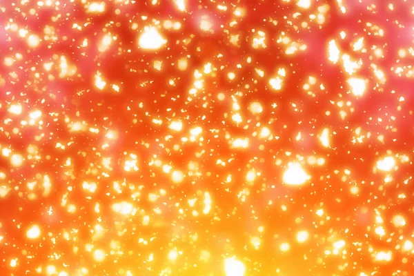 Roter Weihnachtshintergrund mit goldenem Kreisglitzern oder Bokeh-Lichtern. runde defokussierte Teilchen — Stockfoto