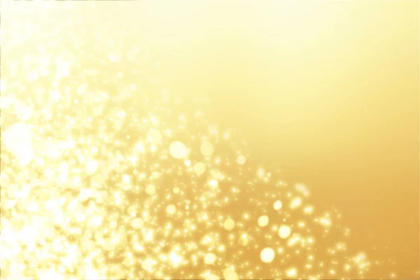 Złote okrągłe bokeh lub brokat światła uroczysty złote tło. Boże Narodzenie Abstrakcja Szablon — Zdjęcie stockowe