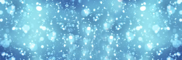 Magico sfondo blu Natale. Bokeh o luci scintillanti su sfondo scuro. Vista panoramica — Foto Stock