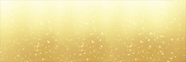 Altın Christmas Lights. Akmak altın arka plan. Panoramik görünüm