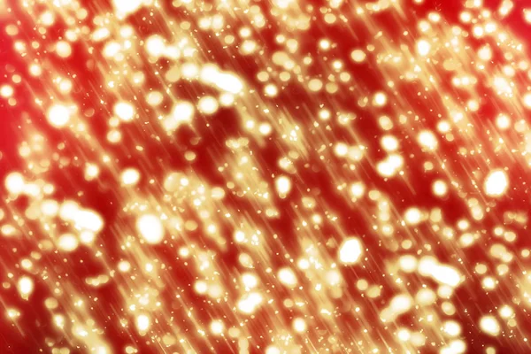ゴールデン ・ サークル キラキラかボケ ライトが付いて赤いクリスマス背景。ラウンド多重粒子 — ストック写真