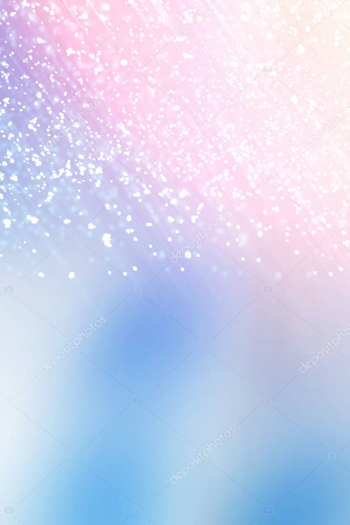Christmas bokeh glitter light on blue background