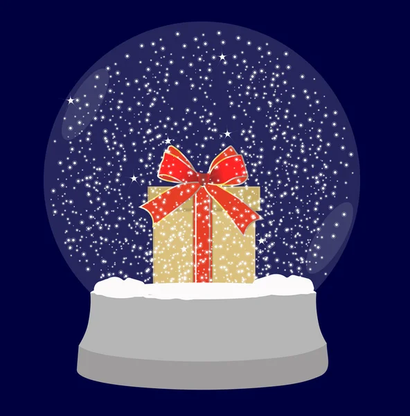 Christmas snow globe. Wzór do dekoracji. Ilustracja wektorowa — Wektor stockowy