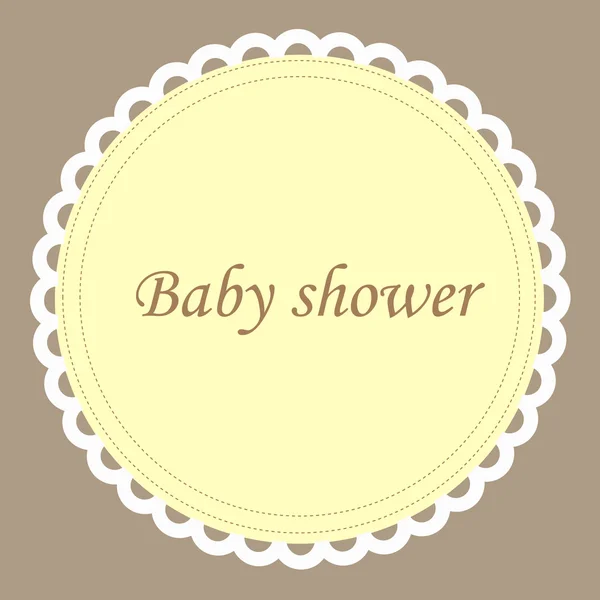 Einladungskarte zur Babydusche editierbar mit Typ, Schrift, Rahmen — Stockvektor