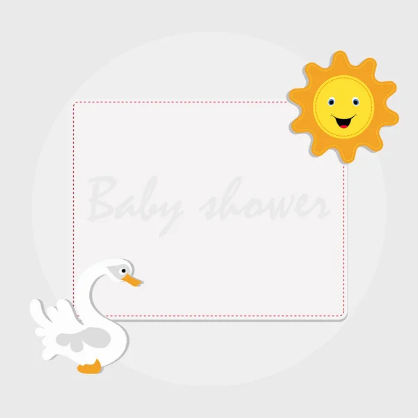Ένα χαριτωμένο πλαίσιο μωρών. Μοτίβο για να διακοσμήσετε χαιρετισμούς ή άλμπουμ σελίδων ή λεύκωμα. — Διανυσματικό Αρχείο
