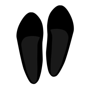 beyaz bir arka plan üzerinde siyah simge kadın ayakkabı. 