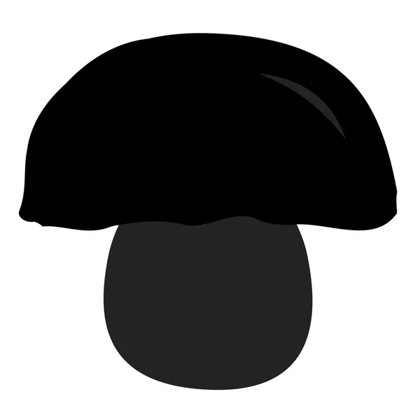 Champignon icône noire sur fond blanc . — Image vectorielle