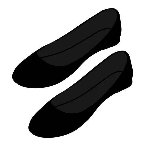 Preto ícone sapatos femininos em um fundo branco . —  Vetores de Stock