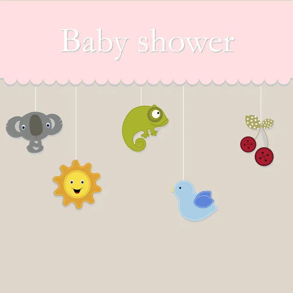 Dziecko prysznicem pocztówka — Wektor stockowy