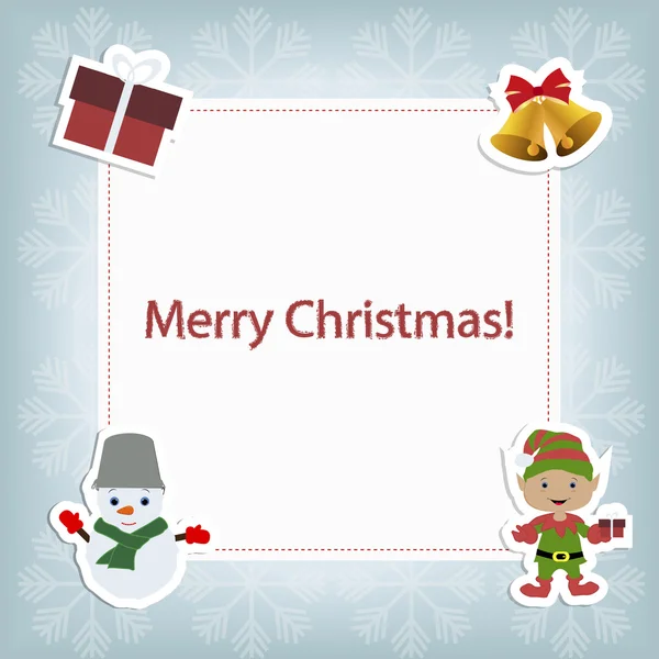 Carte de Noël festive avec des éléments de Noël . — Image vectorielle