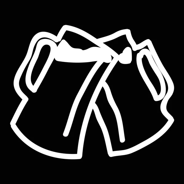 Symbol zwei Krüge Bier auf schwarzem Hintergrund. Handgemachte Zeichnung. — Stockvektor