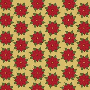 renk vektör Noel seamless modeli, Karaca ot çiçekler